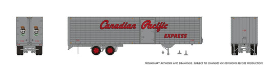 Rapido Trains HO – Remorque Fruehauf à parois ondulées 40 pi : Canadian Pacific Express