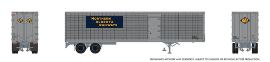 Rapido Trains HO – Remorque fourgon Trailmobile 45 pi : Northern Alberta Railway (CNEZ)