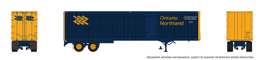 Rapido Trains HO – Remorque fourgon Trailmobile 45 pi : Ontario Northland