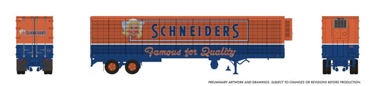 Rapido Trains HO – Remorque fourgon Trailmobile 45 pi : Schneiders Meats