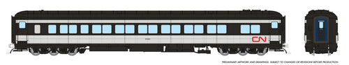 Rapido Trains HO Balloon Top Coach: CN - Wet Noodle Scheme