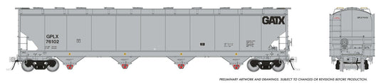 Rapido Trains HO Trinity 6221cuft Covered Hopper: GPLK (General American Marks)