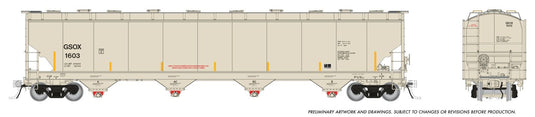 Rapido Trains HO Trinity 6241cuft Covered Hopper: GSOX (Sasol Chemicals)