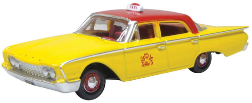 Oxford Diecast HO 1960 Ford Fairlane 500 Town Sedan - New York City Taxi