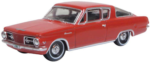 Oxford Diecast HO 1965 Plymouth Barracuda - Medium Red