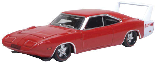Oxford Diecast HO 1969 Dodge Charger Daytona - Charger Red, White
