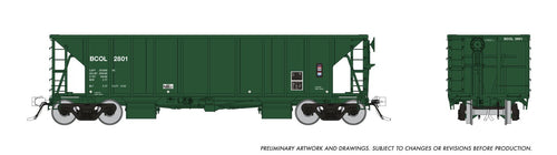 Rapido Trains HO Scale Ballast Hopper - BC Rail
