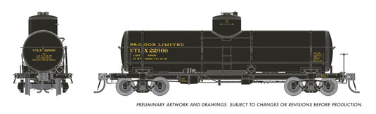 Rapido Trains HO Union X-3 8K Gal Tankcar - Procor Limited - UTLX (Era: 1955+)