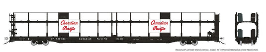 Rapido Trains HO NSC 89' Porte-automobiles à deux niveaux - Canadien Pacifique - Script (Panneau large)
