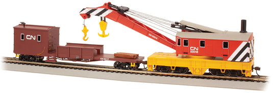 Bachmann HO 250-Ton Crane Derrick with Boom Tender - Canadian National