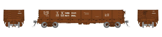 Rapido Trains HO – Wagon-tombereau à fond ouvrant 40 pi : Canadian National – lettrage de 9 po