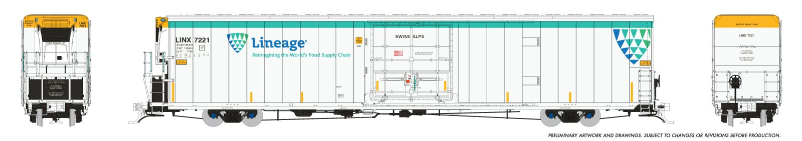 Rapido Trains HO scale Greenbrier 72' IL 7780cuft Reefer - Lineage - L ...