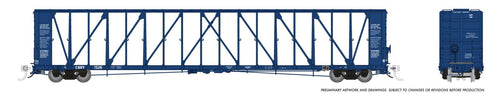 Rapido Trains HO NSC Centerbeam Flatcar: Copper Basin Railway - Blue