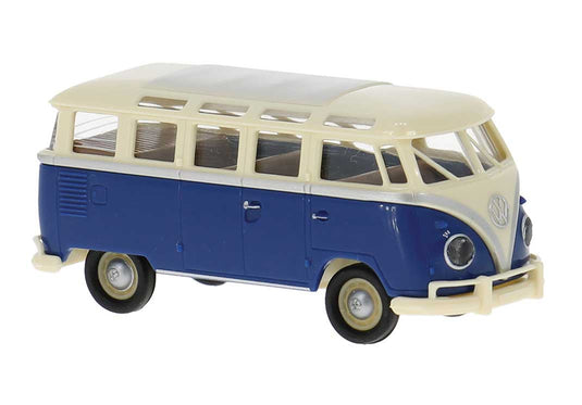 Brekina HO Volkswagen Samba T1b bleu et beige