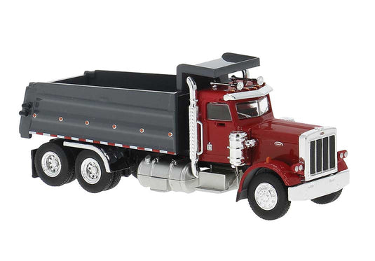 Brekina HO Camion à benne Peterbilt 359 rouge et gris
