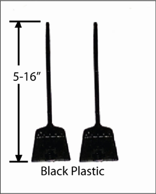 Cal Scale HO – Balais, plastique noir (Broom) – 2 pièces (190-743)
