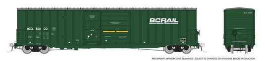 Rapido Trains HO Trenton Works 6637cuft boxcar: BC Rail - As-Delivered