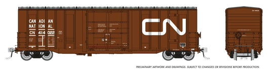 Rapido Trains HO – Wagon couvert Trenton Works 5277 pi³ – Canadien National – livrée d'origine