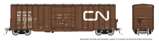 Rapido Trains HO – Trenton Works 5277 cu.ft. Boxcar – Canadian National – Faded
