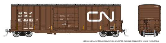 Rapido Trains HO – Trenton Works 5277 cu.ft. Boxcar – CN – Faded w/Conspicuity Stripes