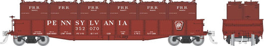 Rapido Trains HO G22b Gondola w/containers: PRR - Shadow Keystone (AB brakes)