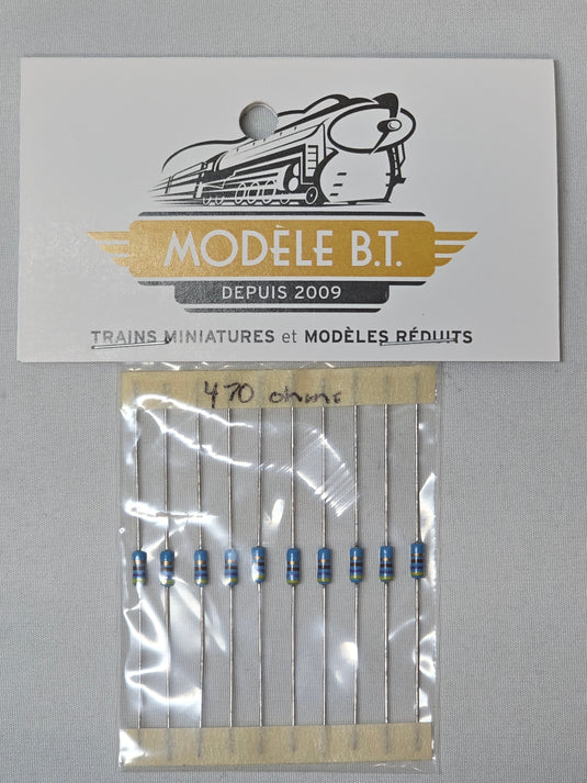 1/4 Watt 470 Ohms 1% Resistors - Pack of 10