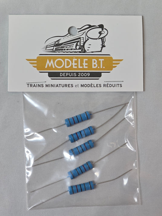 Modèle B.T. 3 Watt 1.2K Ohms 1% Resistors - Pack of 5