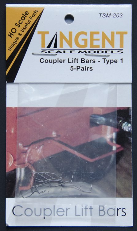 Chargez l'image dans la visionneuse de la galerie, Tangent Scale Models HO Coupler Lift Bars – Sharper Drop Angle – 5 Pairs
