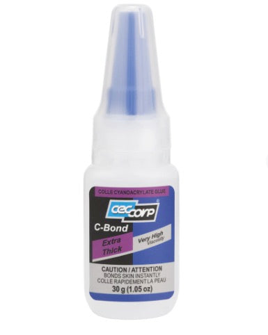 CEC Corp C-Bond Extra Thick | Very High Viscosity Cyanoacrylate Glue 30g/1oz