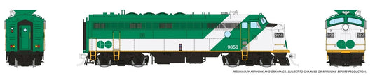 Rapido Trains HO Scale GO Transit APCU (DC/DCC/Sound): GO Green & White