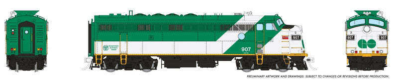 Load image into Gallery viewer, Rapido Trains HO Scale GO Transit APCU (DC/DCC/Sound): GO Green &amp; White Late Font
