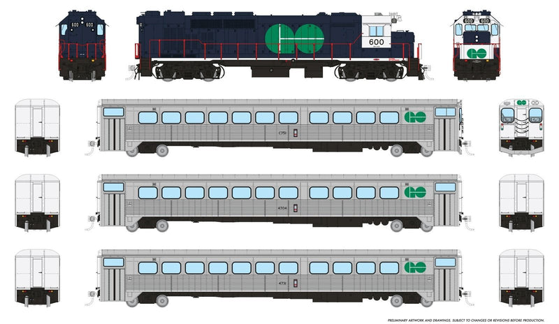 Load image into Gallery viewer, Rapido Trains HO GO Transit Set (DC/DCC/Sound): Blue Set
