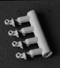 Supports en plastique pour barres de decouplage Detail Associates HO