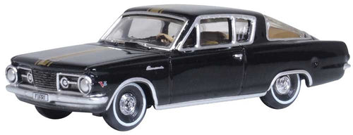 Oxford Diecast HO 1965 Plymouth Barracuda - Black & Gold