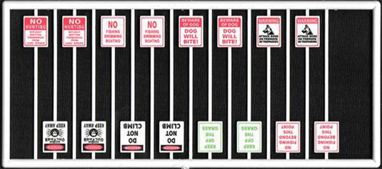 Tichy Train Group HO Panneaux d'avertissement assortis - paquet de 16