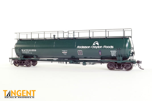 Tangent Scale Models HO Wagon-citerne NACC 1963-Design 20,500 Gallon Non-isolé - NATX - Anderson Clayton Foods