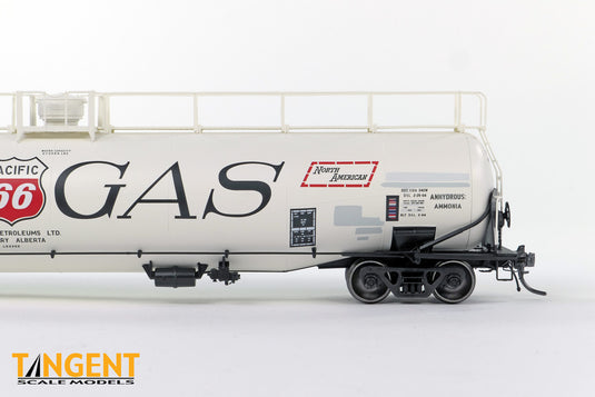 Tangent Scale Models HO Wagon-citerne NACC 1963-Design 30,000 Gallon double paroi GPL/AA - NATX - Pacific 66 Calgary 1979+