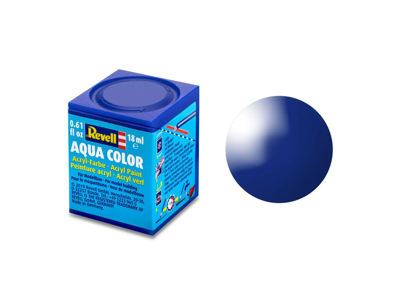 Chargez l'image dans la visionneuse de la galerie, Revell Aqua Color Acrylic Paint 18ml - Gloss "Ultramarine-blue" (RAL 5002)
