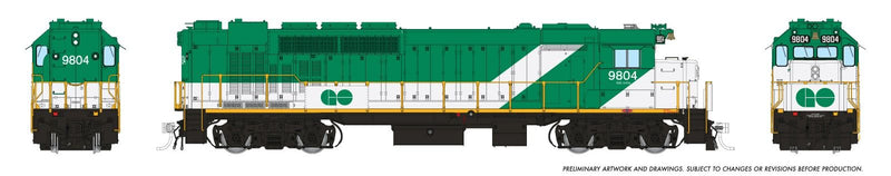 Load image into Gallery viewer, Rapido Trains HO Scale GMD GP40TC (DC/DCC/Sound): GO Transit Green &amp; White Scheme
