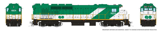 Rapido Trains HO Scale GMD GP40TC (DC/DCC/Sound): GO Transit Green & White Scheme
