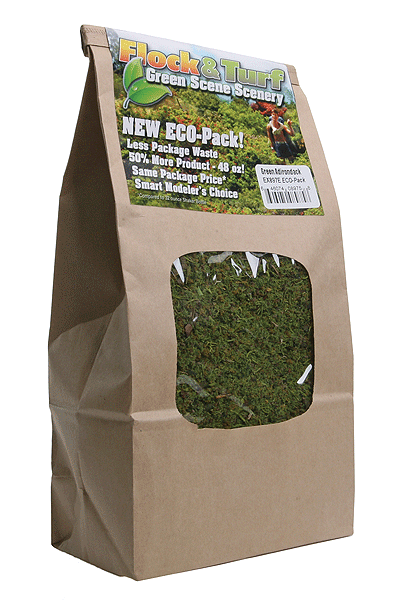 Scenic Express Flock & Turf Eco Pack - Blended Tones - 48 Ounces - Green Adirondack Blend