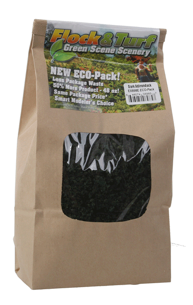 Scenic Express Flock & Turf Eco Pack - Blended Tones - 48 Ounces - Dark Adirondack Blend