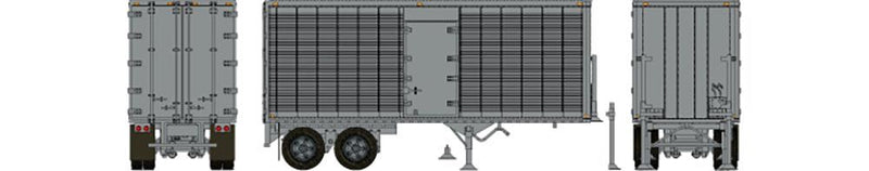 Chargez l'image dans la visionneuse de la galerie, Rapido Trains HO – Remorque Can-Car 26 pi avec porte latérale : argent, non lettrée
