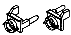 Details West HO Ditch Lights - GE-Style w/Lens (Pilot End Mount) pkg(2)