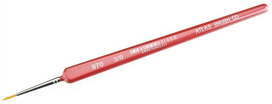 Pinceau de detail Golden Taklon Atlas Brush 970, taille 3/0, manche triangulaire