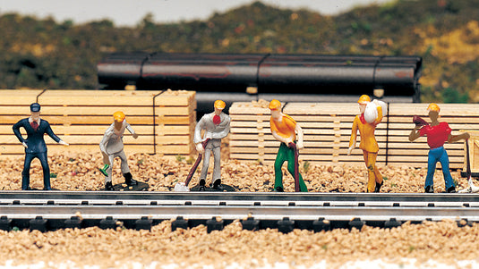 Bachmann HO SceneScapes Railroad Personnel - Train Work Crew pkg(6)