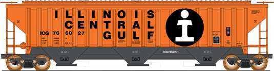 Intermountain HO PS 4750 3-Bay Covered Hopper - Illinois Central Gulf
