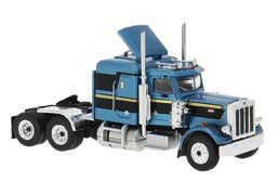 Brekina HO 1973 Peterbilt 359 Sleeper-Cab Tractor - Blue, Black