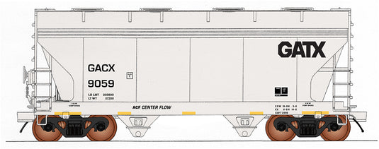 Intermountain HO ACF 2-Bay Covered Hoppers - GATX / GACX