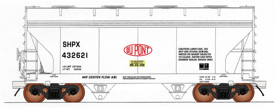 Intermountain HO ACF 2-Bay Covered Hoppers - Du Pont / SHPX